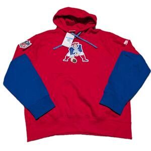 New England Patriots Hoodie Mens MediumRed Nike NFL Sweatshirt Pullover NWT